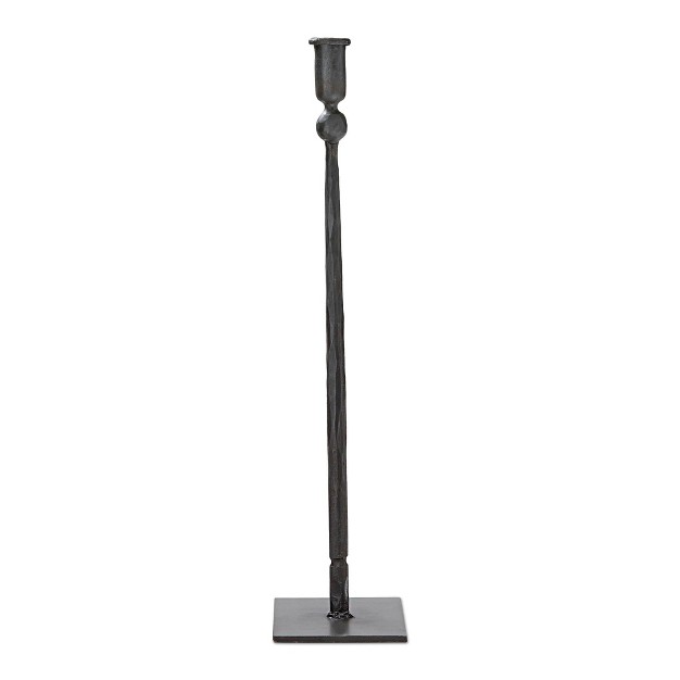 Tag Tribeca Black Iron Taper Candle Holder Tall 19 2h Inches