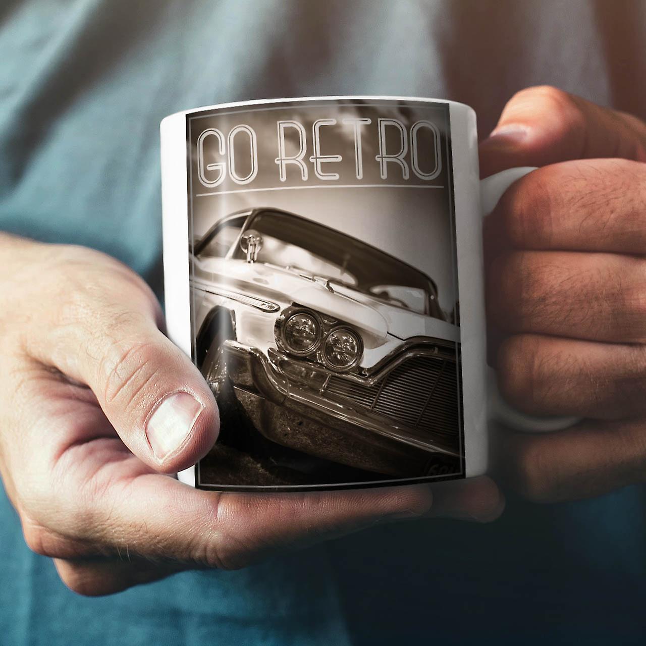 Go Retro Old Car Vintage NEW White Tea Coffee Ceramic Mug 11 oz | Wellcoda