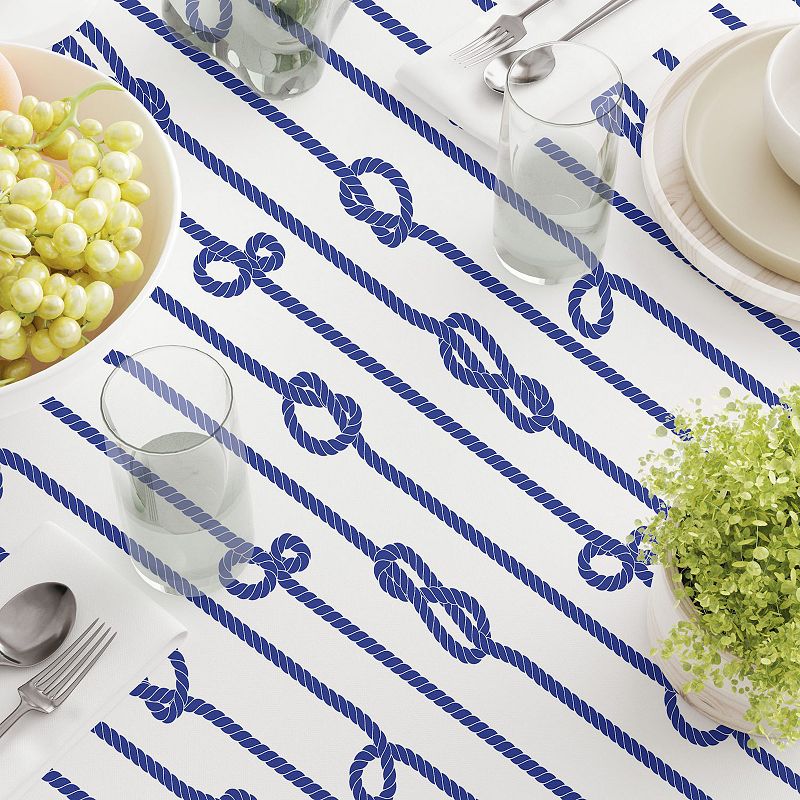 Square Tablecloth， 100% Polyester， 70x70， Vertical Rope Knot Stripe