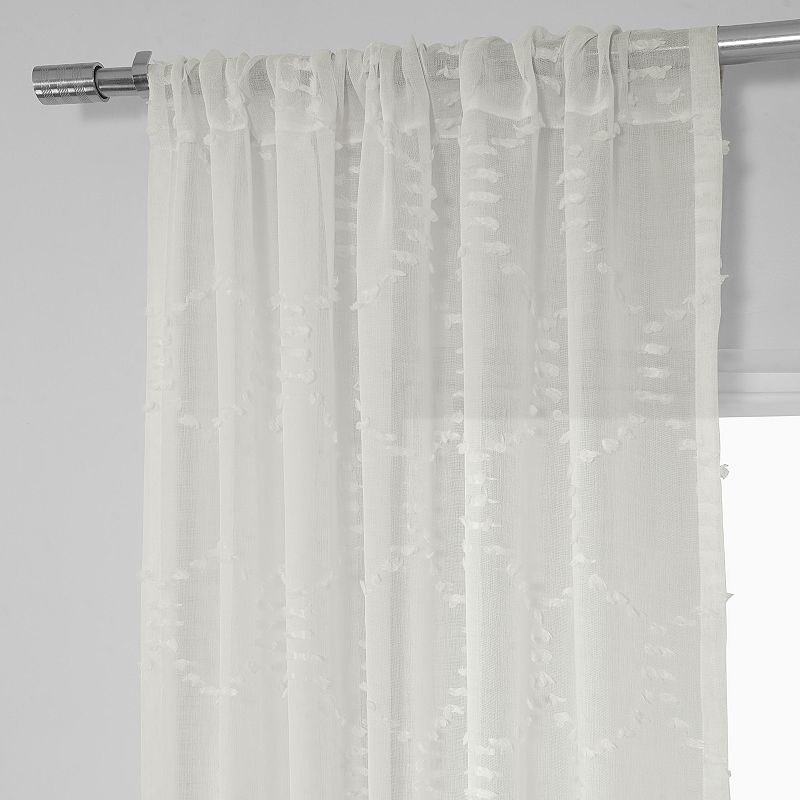 EFF Marseille Shell Patterned Sheer Curtain