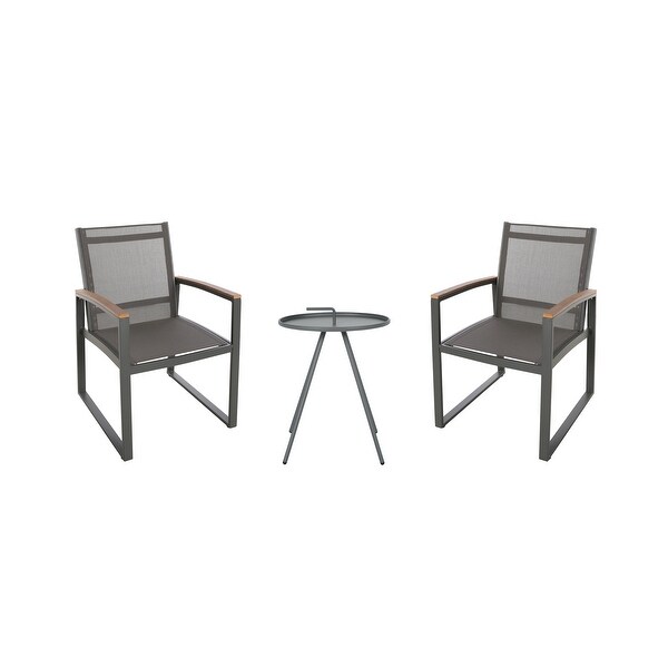 Glasgow Outdoor 2 Seater Aluminum and Mesh Chat Set by Christopher Knight Home