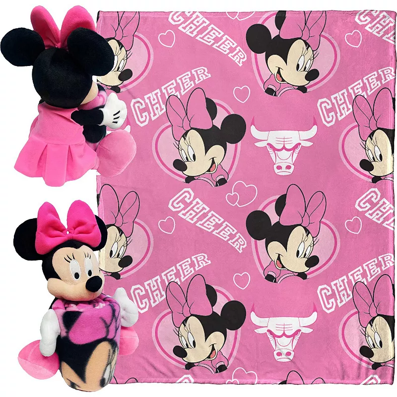 Northwest x Disney Chicago Bulls Minnie Hugger Pillow and Silk Touch Throw Set