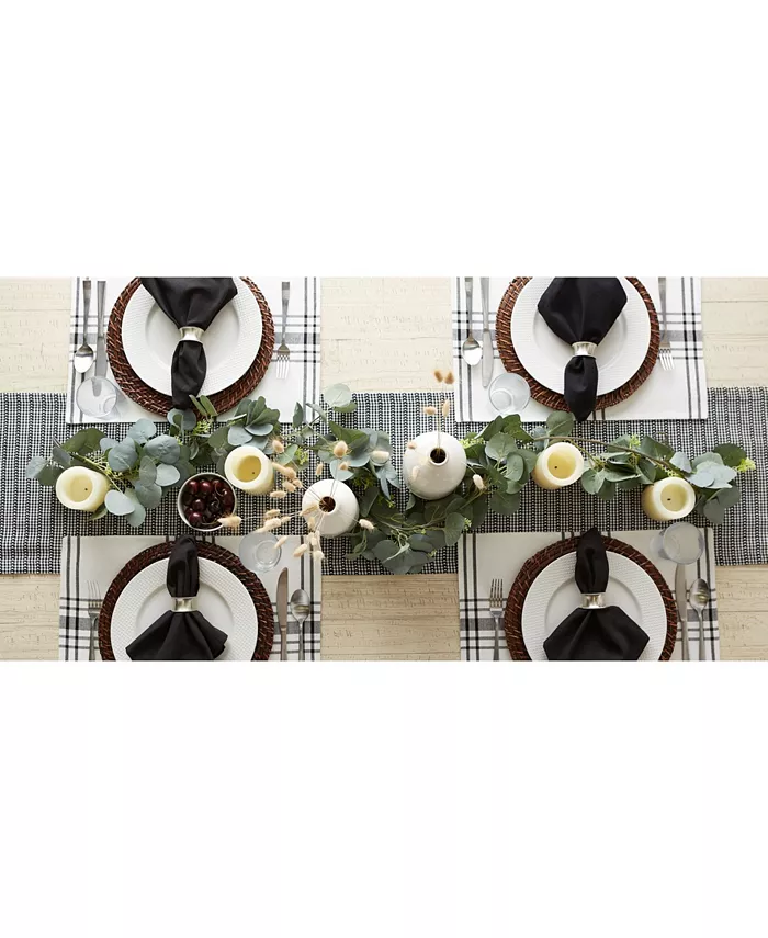 Design Imports Farmhouse Gingham Table Runner