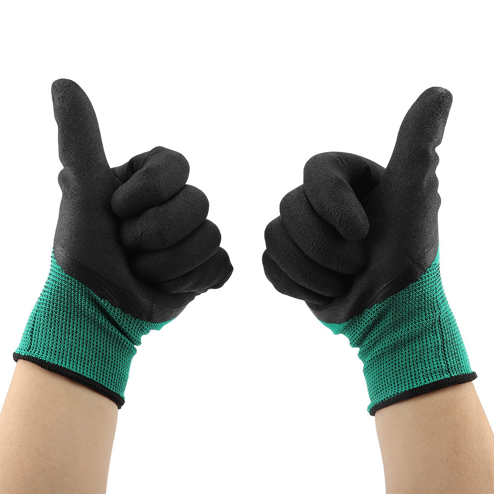 Handling Gloves, Prevent Slip Labor Gloves Green  For Garden Cleaning