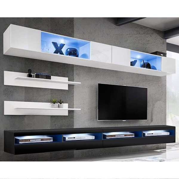 Fly I3 35TV Wall Mounted Floating Modern Entertainment Center