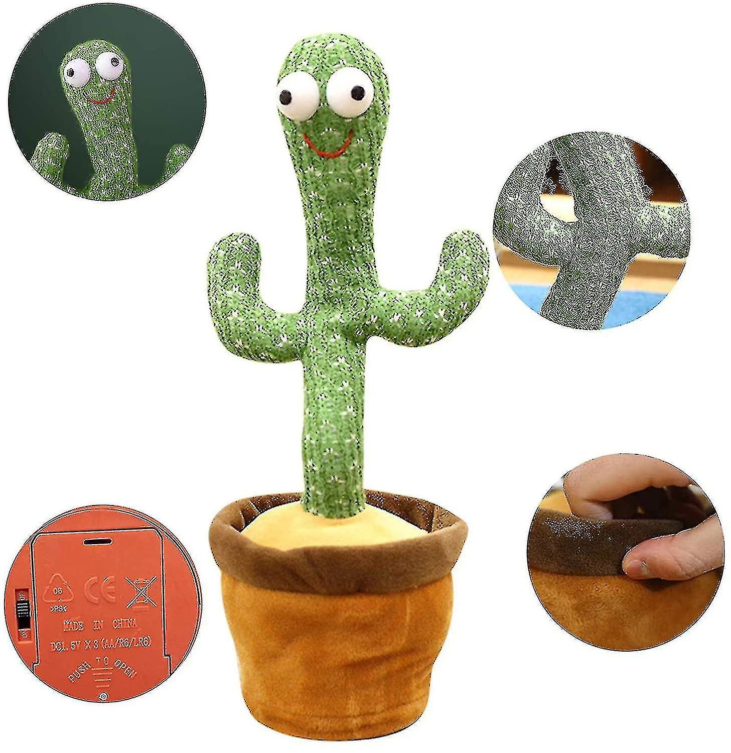 Dancing Cactus， Talking Cactus Toy Repeats What You Say--(meili)