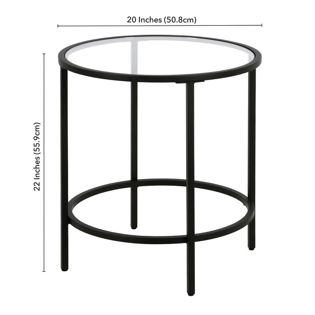 Black Bronze Round Side Table Henn amp hart