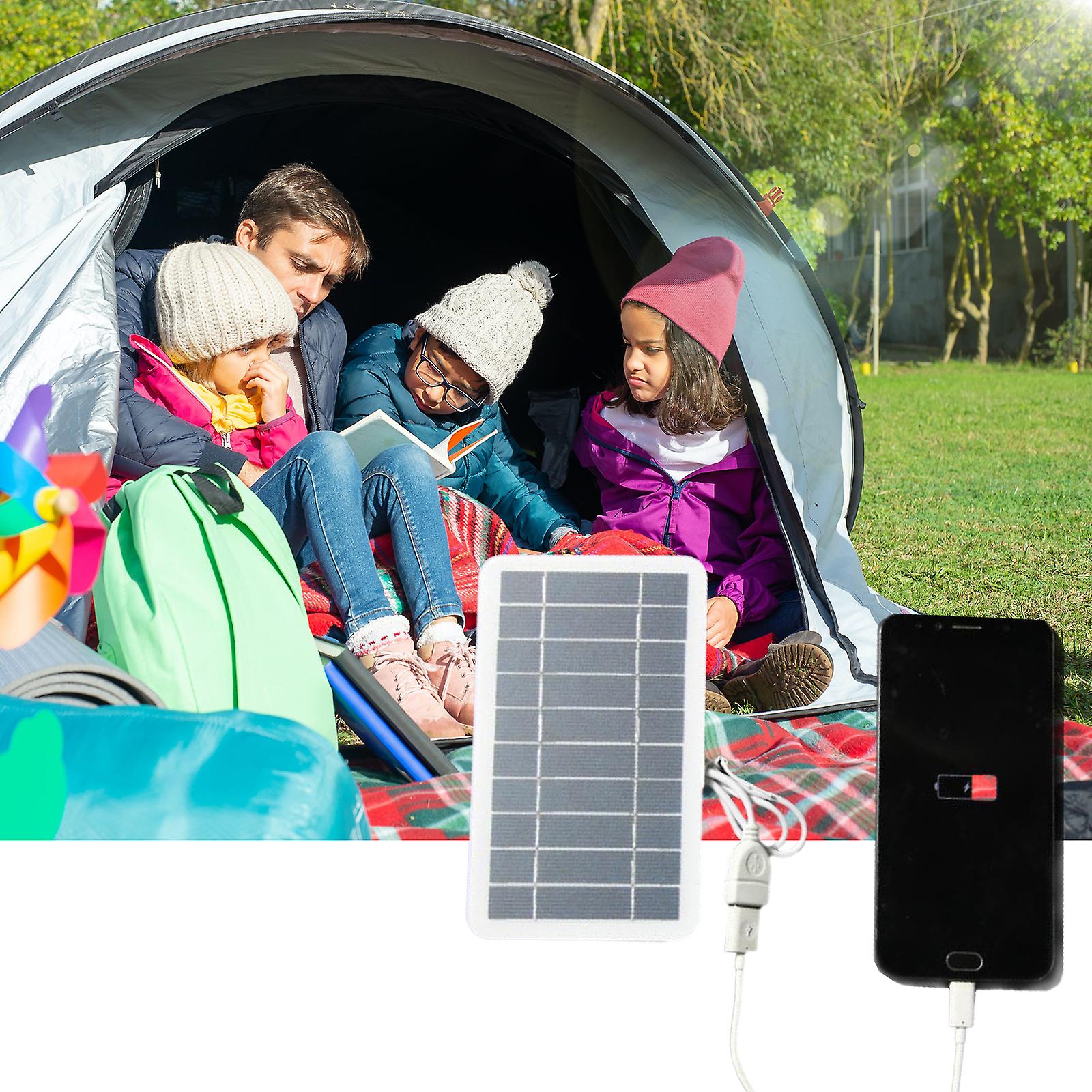 2w 5v Small Solar Panel With Usb Diy Monocrystalline Silicon Solar Cell Waterproof Camping Portable Power Solar Panel For Power Bank Mobile Phone  2w