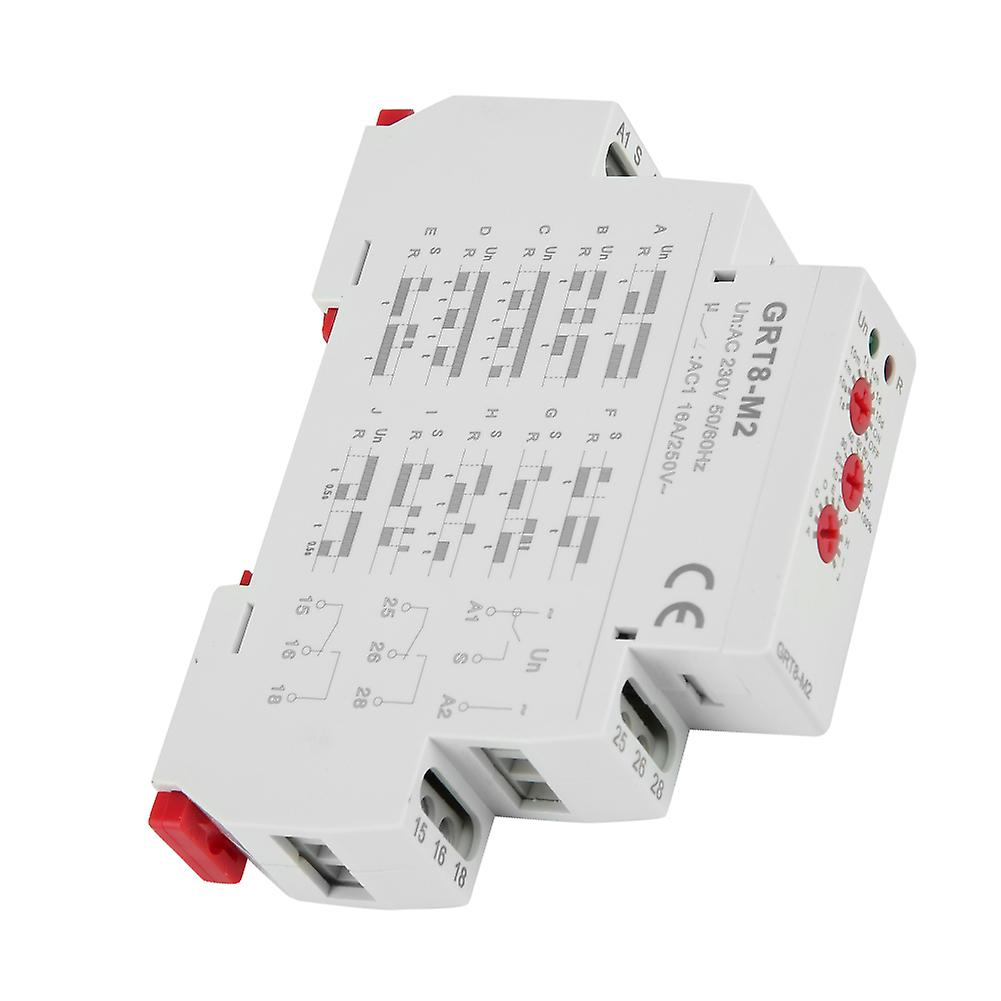 Grt8-m2 Multifunctional Delay Time Relay With 10 Functions Din Rail Mount Ac 220v