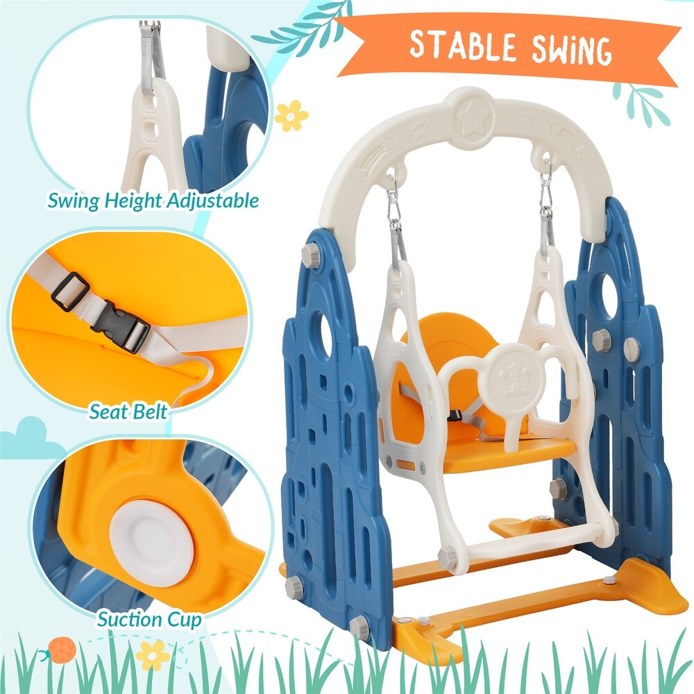 Toddler Slide and Swing Set 4 in 1