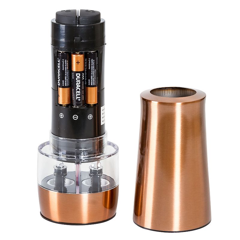 Stainless Steel Copper 2 in 1 Electric Salt and Pepper Grinder