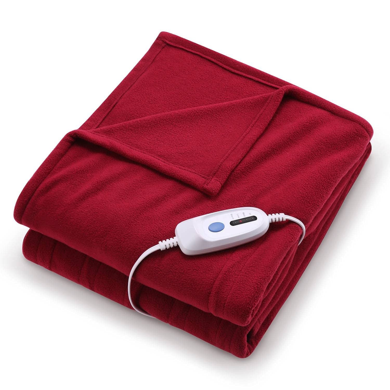 Electric Heated Blanket Polar Fleece Full Size 77