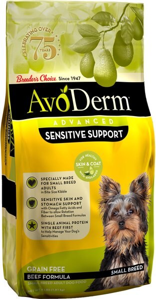 AvoDerm Advanced Sensitive Support Beef Formula Grain-Free Small Breed Adult Dry Dog Food