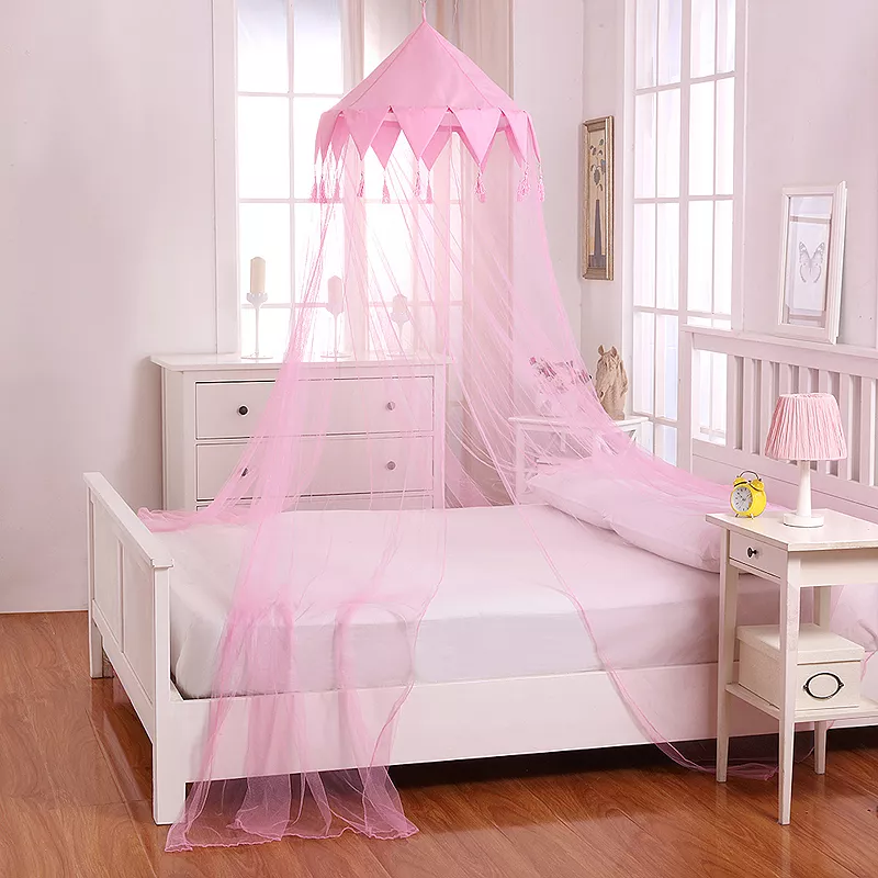 Casablanca Kids Harlequin Sheer Collapsible Hoop Bed Canopy