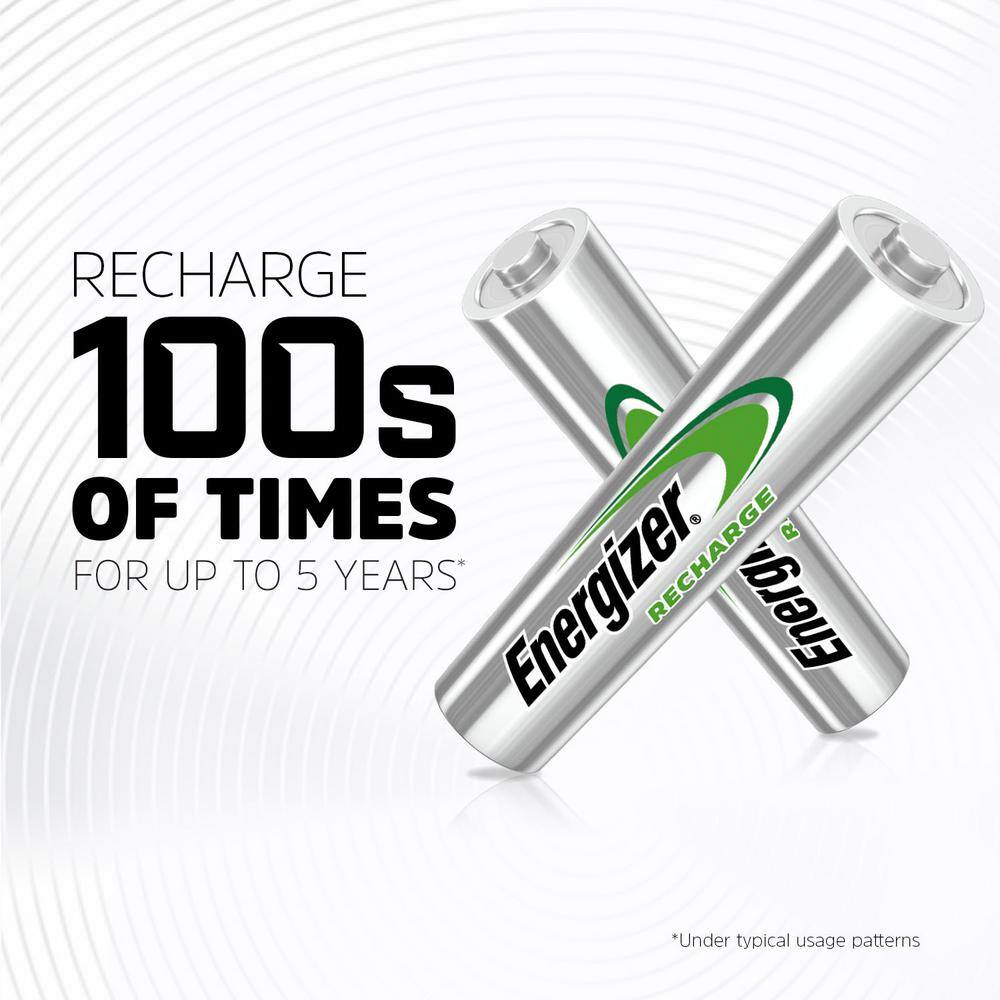 Energizer Power Plus Rechargeable AAA Batteries (4-Pack) 800 mAh Triple A Batteries NH12BP-4