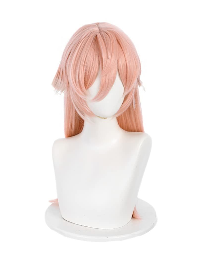 Pink Gradient Heat Resistant Wig For Cosplay Yanfei Anime Wig Halloween Costume Wig Pink -