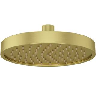 Pfister Contempra 1-Spray 6.88 in. Single Wall Mount Fixed Rain Shower Head in Brushed Gold 973241BG