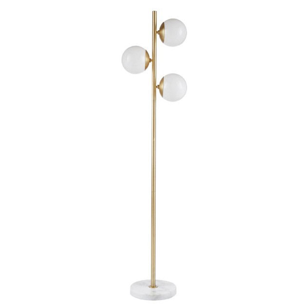 Holloway Floor Lamp includes Led Light Bulb White gold