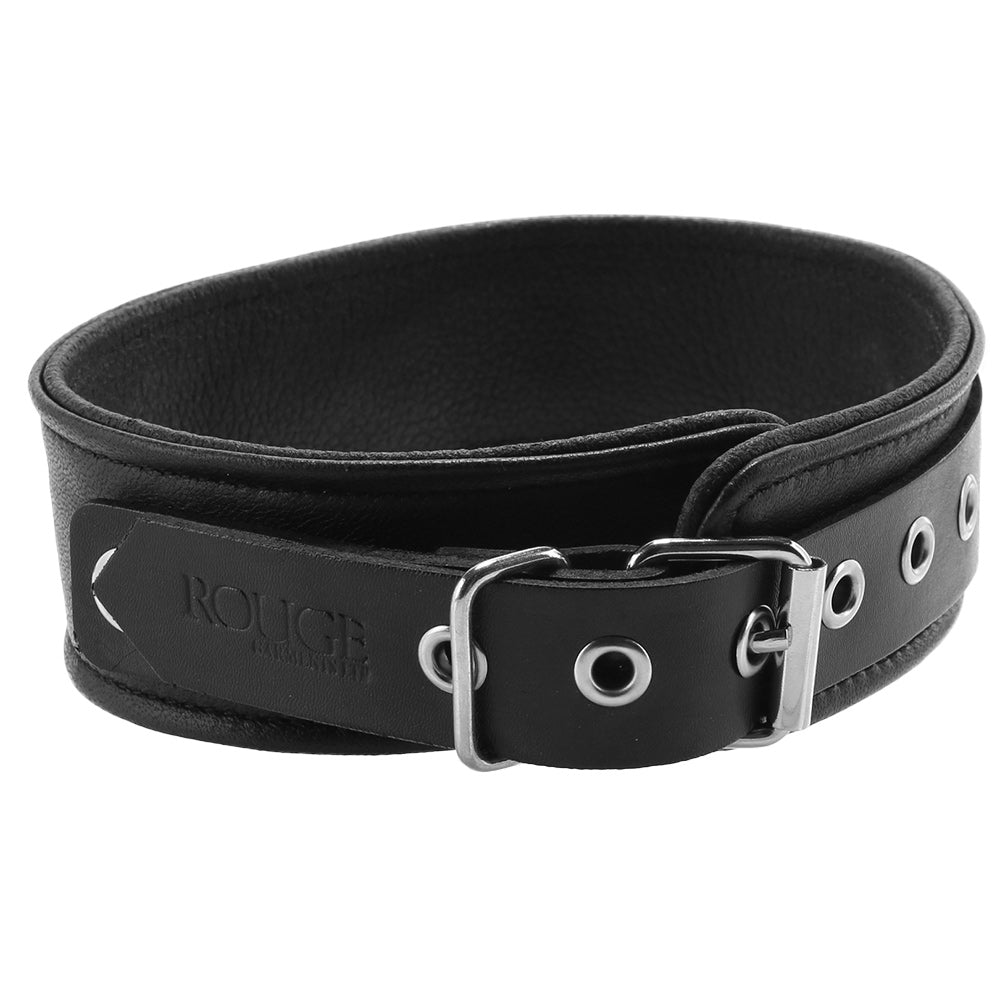 Plain Leather Collar in Black