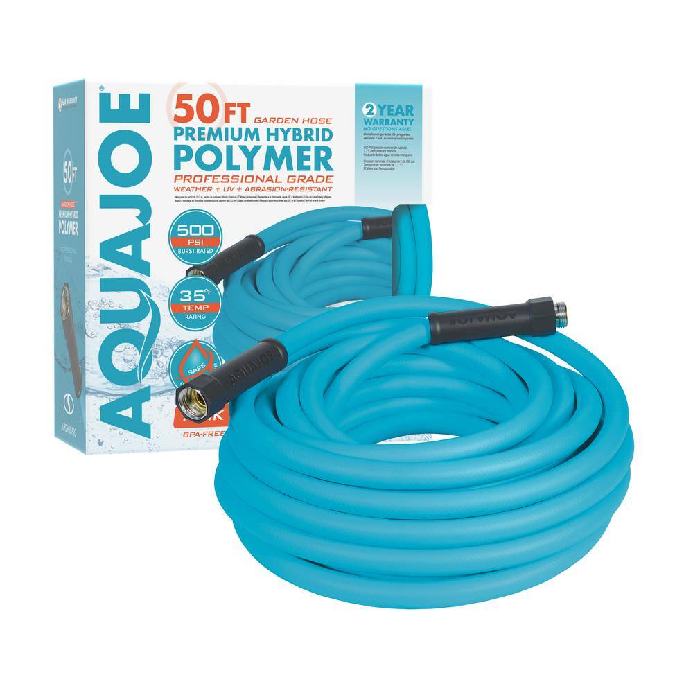 AQUA JOE 58 in. Dia. x 50 ft. Hybrid Polymer Garden Hose AJPGH50-PRO