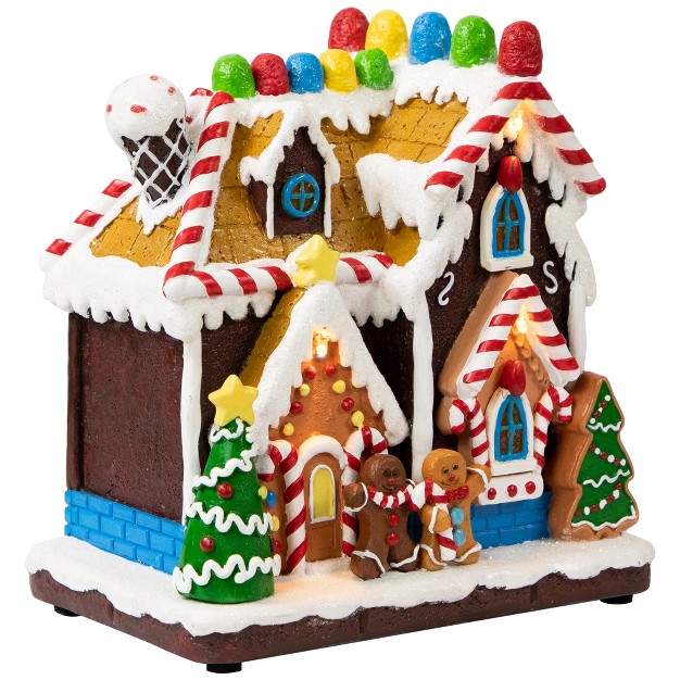 Led Lighted Gingerbread Christmas Candy House Village Display