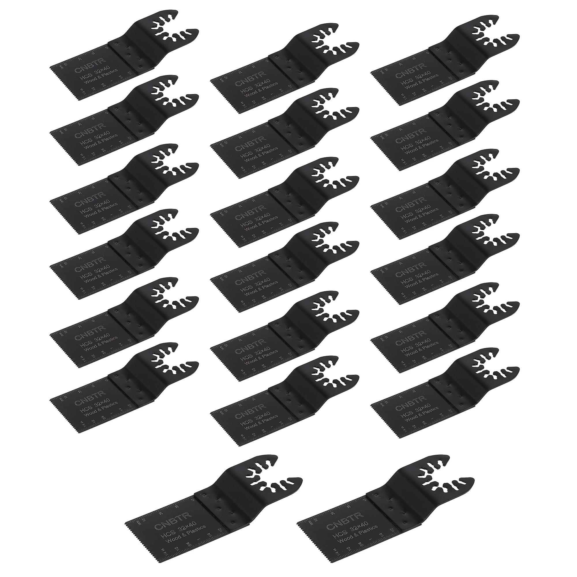 20 Pcs Black Metal Quick Release Oscillating Tool Accessories 88x32mm