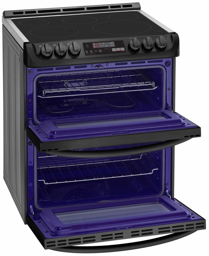 LG 7.3 Cu. Ft. Black Slide-In Double Electric Convection Range With ProBake Convection