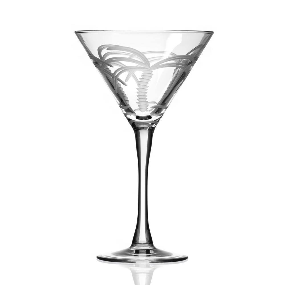 Rolf Glass Palm Tree 10 oz. Clear Martini (Set of 4) 203133-S4