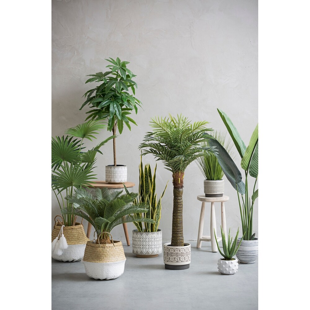 Grey   White Stoneware Pots (Set of 3 Sizes)