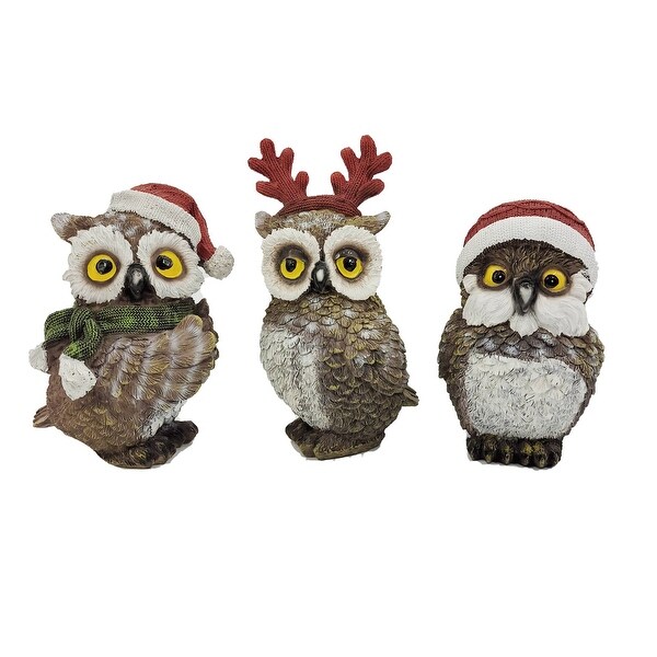 Owl Christmas Tabletop Figurines