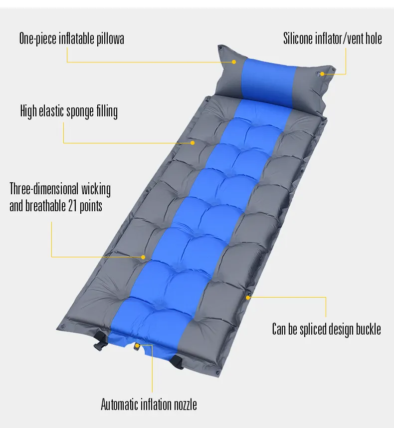 Hot Sale Thickened Waterproof Sleeping Pad Self inflating Camping Backpacking Sleeping Pad Camping Mat