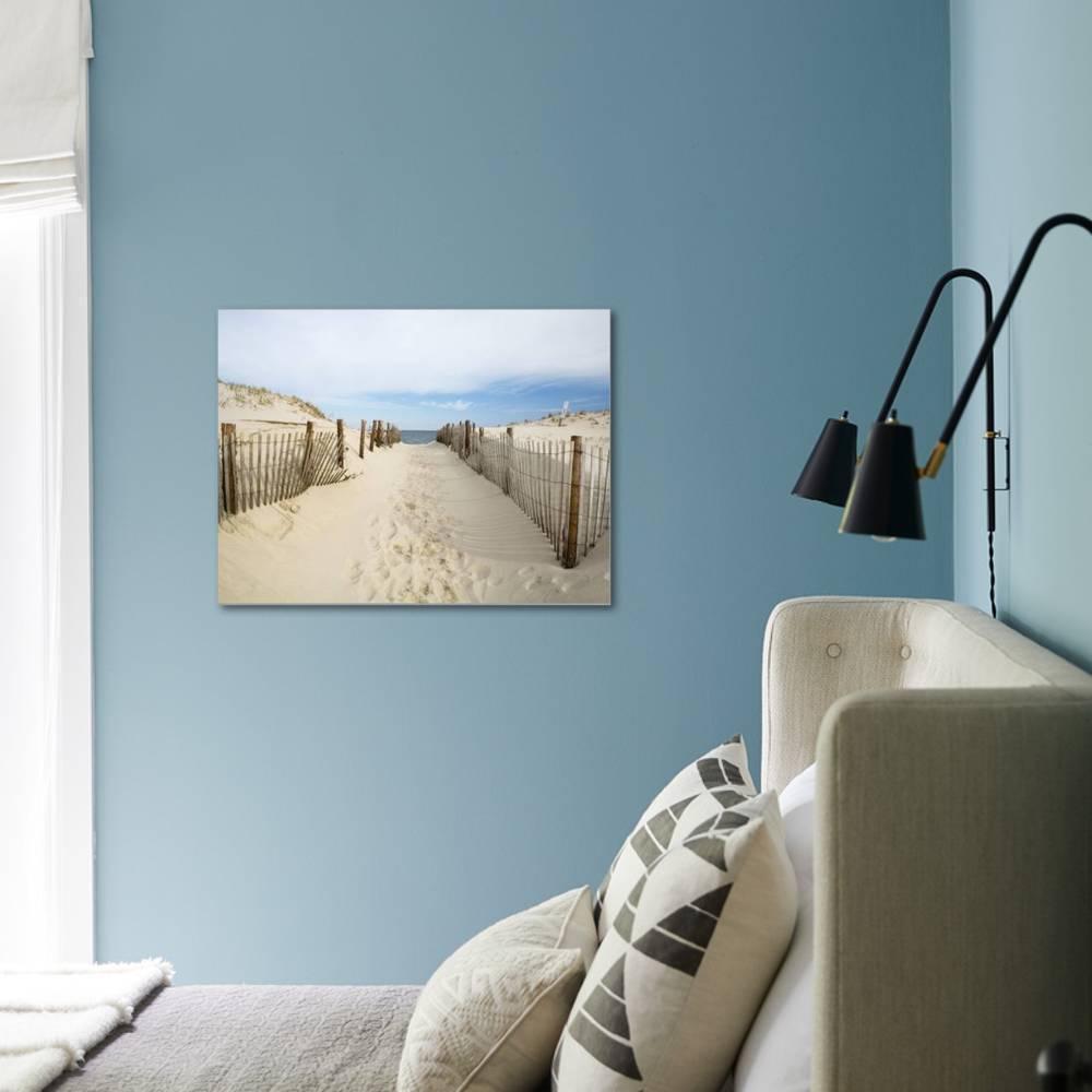 Quiet Beach， Scenic Stretched Canvas Wall Art by Stephen Mallon Sold by ArtCom