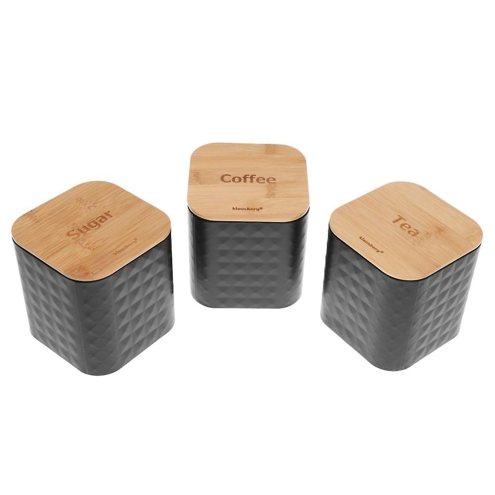 Klausberg set of 3 coffee tea sugar containers KB7484