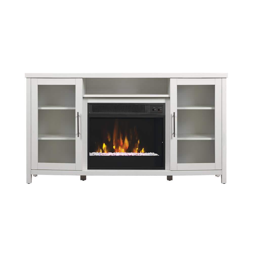 Classic Flame Rossville 54 in Media Console Electric Fireplace TV Stand in White