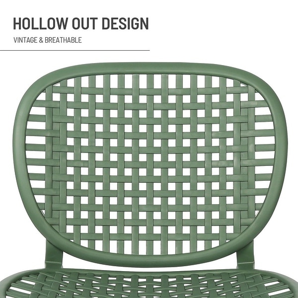 3Piece Hollow Design Patio Table Chair Set，Outdoor Bistro Set