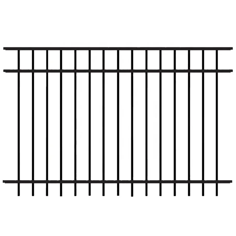 2023 New Design Cheap Wrought Iron Fence Panel/ Aluminum Metal Picket Ornamental Fence