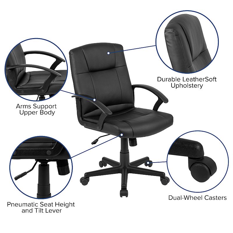 Flash Furniture Mid-Back Padded Desk Chair