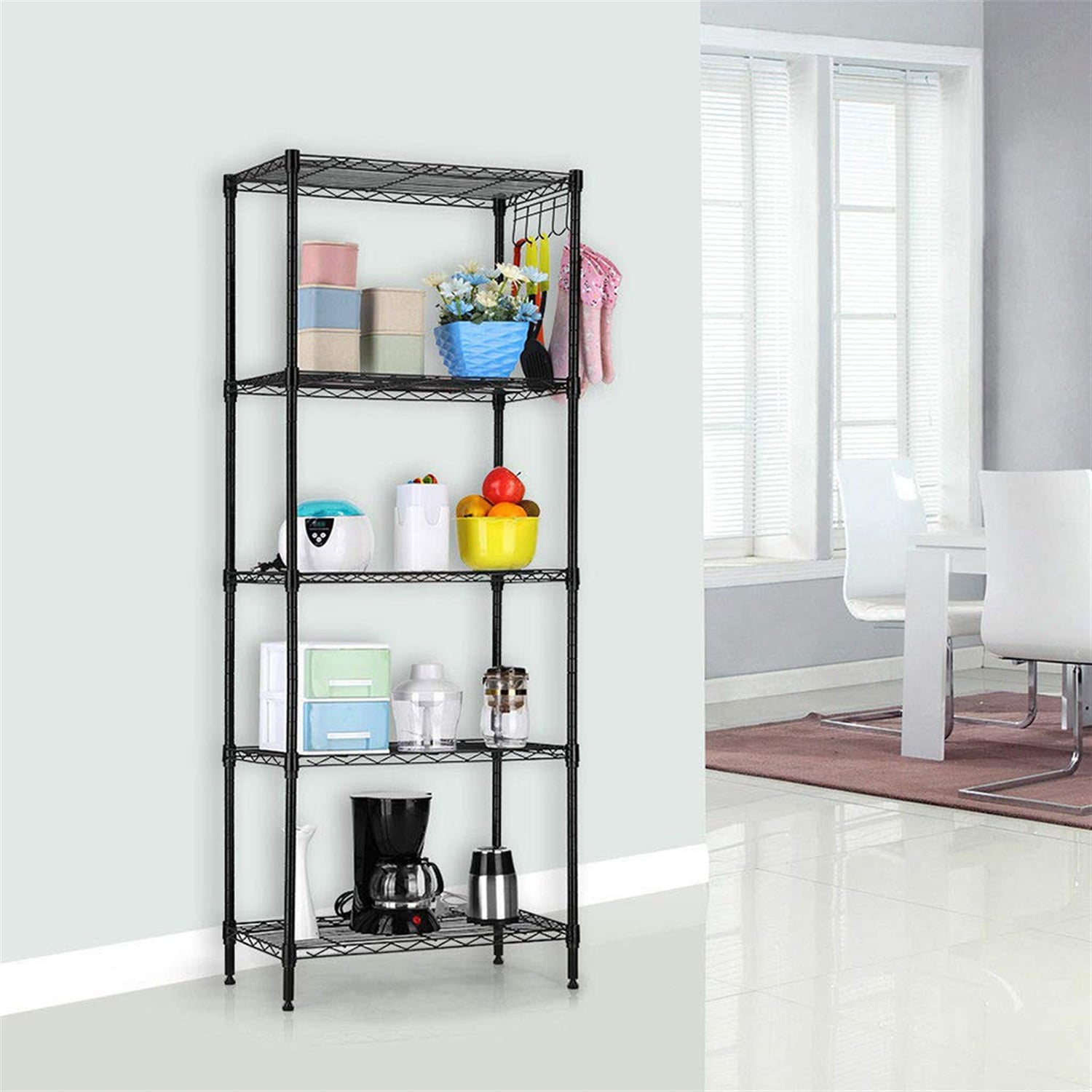 5 Tier Adjustable Storage Shelves Metal Storage Rack Wire Shelving Unit Storage Shelves Metal 19.68