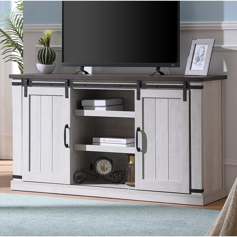 Bli 54 inch Sliding Barn Door TV Stand   60 Inch