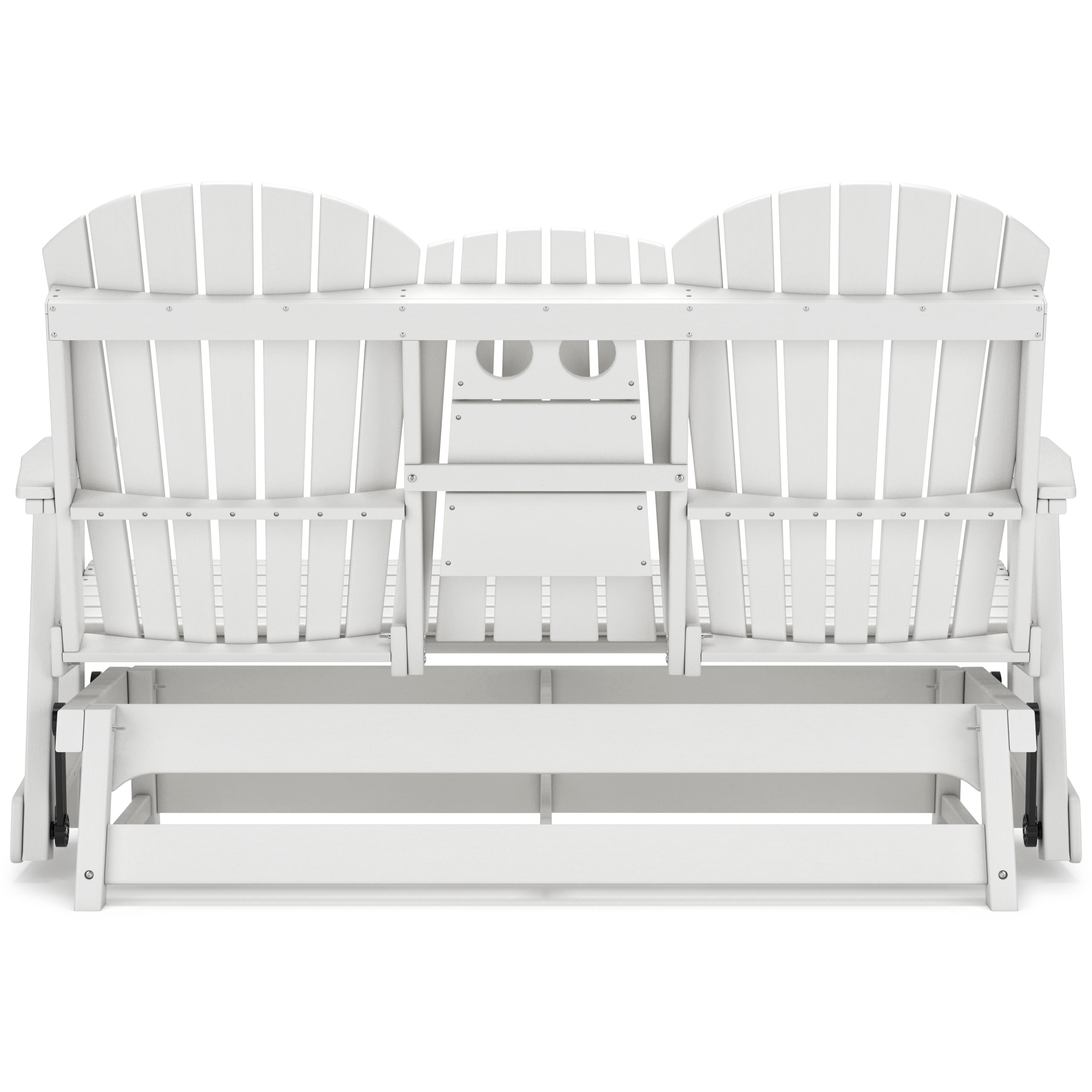 Poly White Outdoor 67 Swivel Glider Loveseat