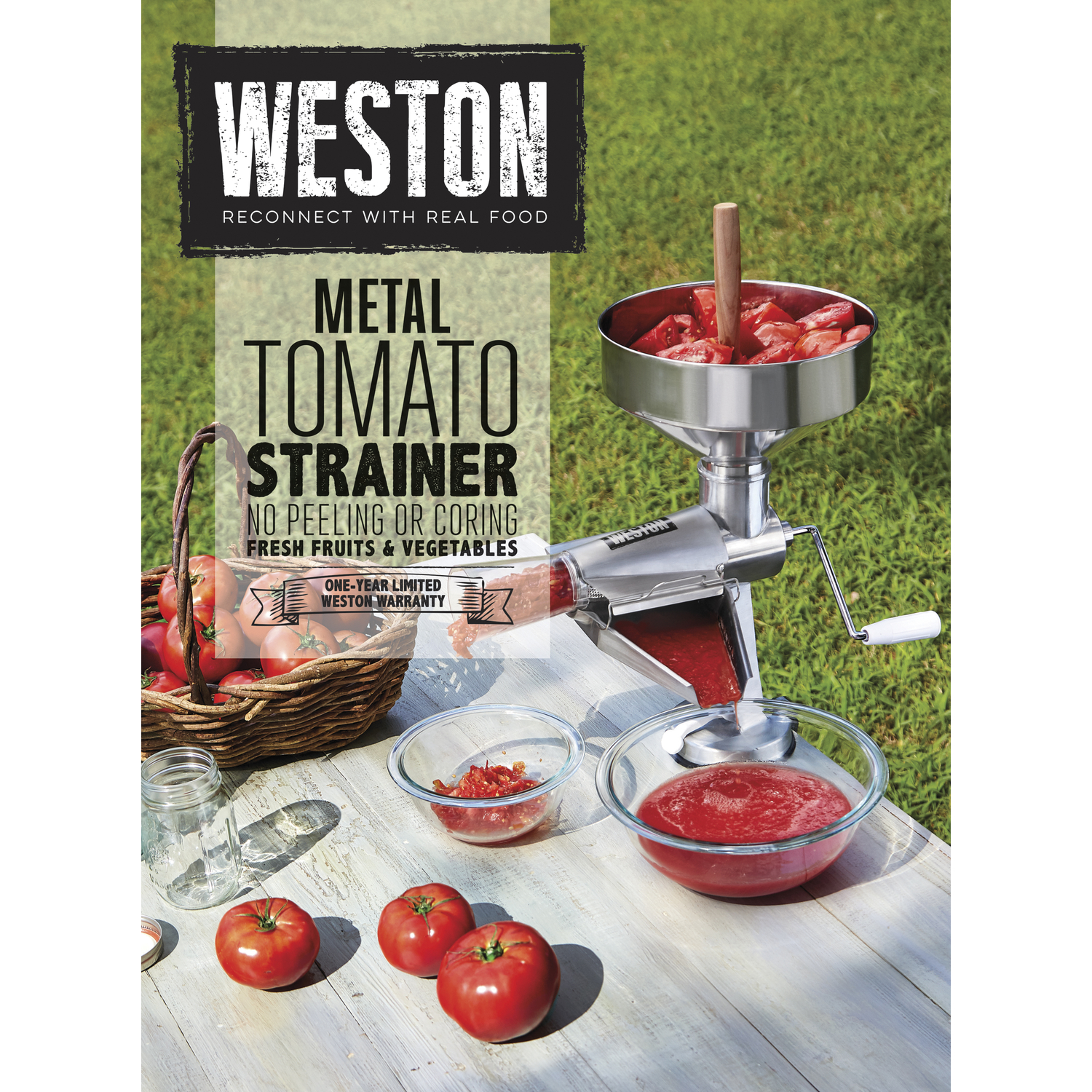 Weston Silver Stainless Steel 128 oz Tomato Strainer