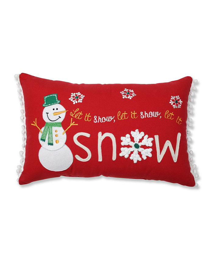 Pillow Perfect Let It Snow Lumbar Pillow