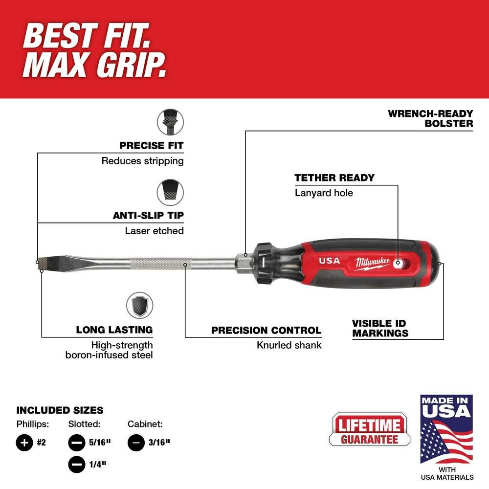 MW Cushion Grip Screwdriver 4pc Kit (USA) MT200-4 from MW