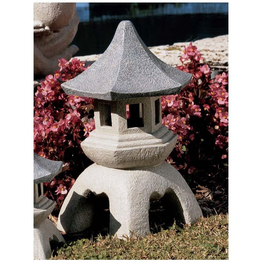 17.5&quot; Asian Pagoda Lantern Garden Pool Side Sculpture Statue