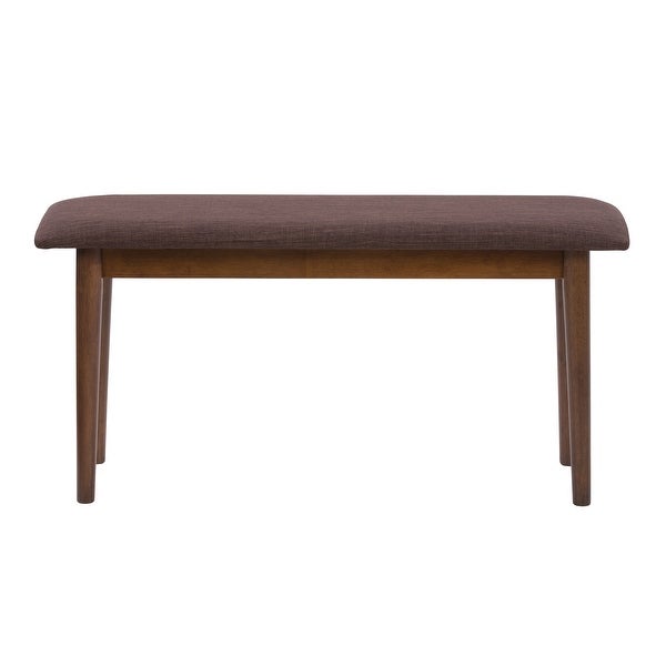 CorLiving Branson Dining Bench with Brown Tweed Cushion