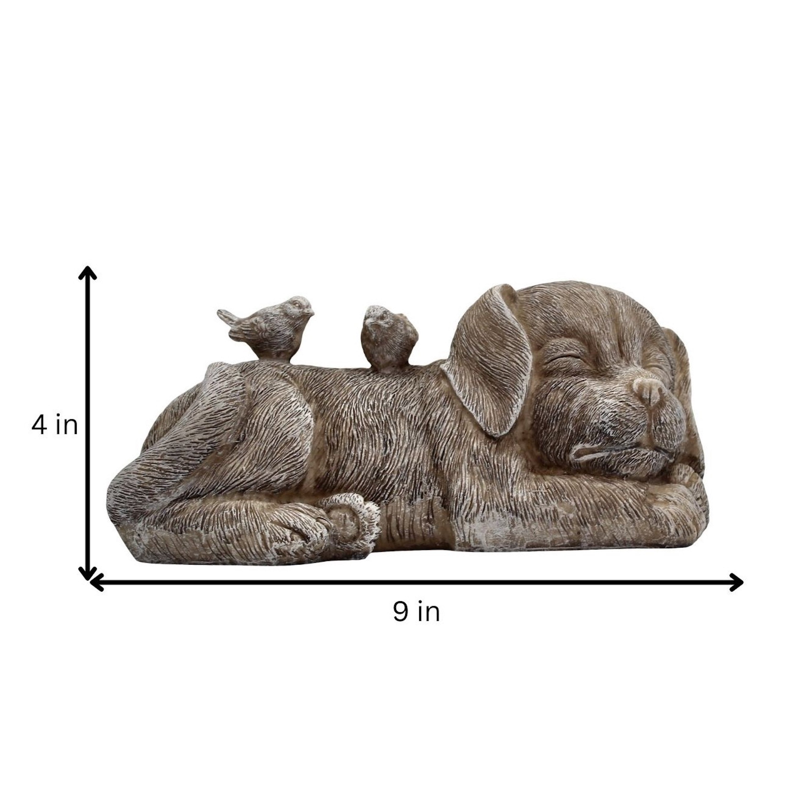 Gift Essentials Dog Memorial Garden Statue Resin Pet Grave Marker 4in x 9in x 4in