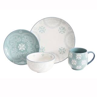 BAUM Phara 16-Piece Sky Blue Dinnerware Set PHAR16S