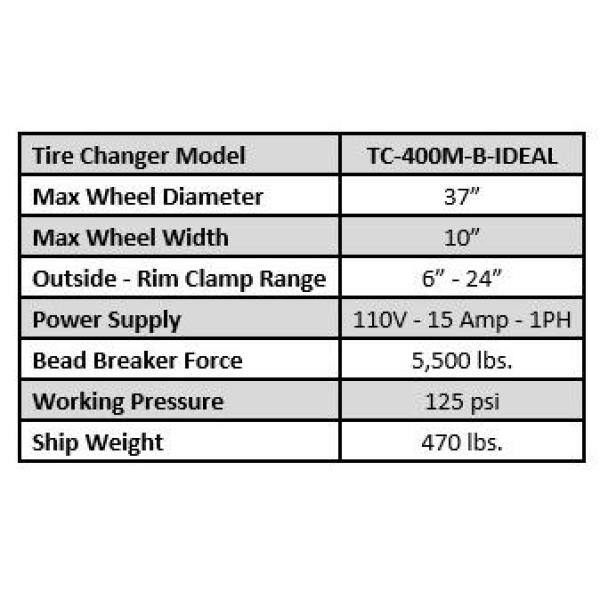 IDEAL MotorcycleATV Tire Changer TC-400M-B