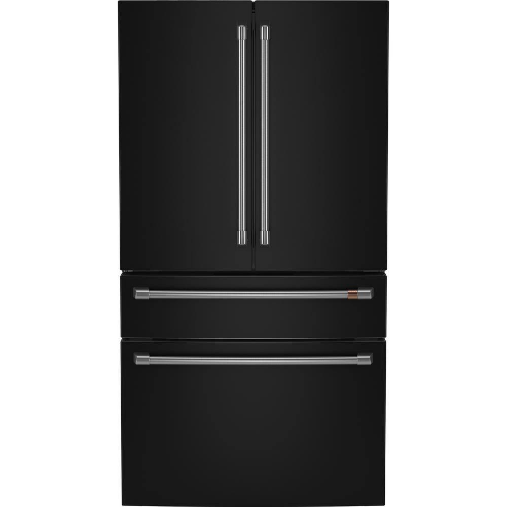 Cafe 28.7 cu. ft. Smart Four Door French Door Refrigerator in Matte Black with Dual-Dispense Autofill Pitcher CGE29DP3TD1