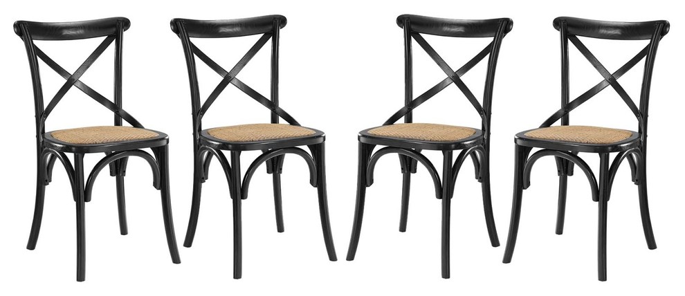 Gear Dining Side Chair Set of 4  Black   Tropical   Dining Chairs   by PATIOS ON FLEEK  Houzz